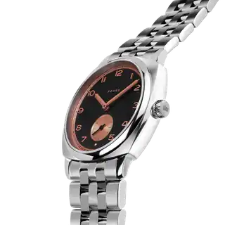 Bracelet configuration of the Brunswick 38 Charcoal Rose; check the selected strap option.