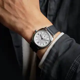 The Silver Sector edition on a wrist in Fears’ photograph.
