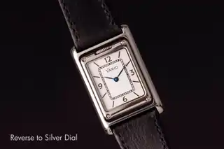 The silver face of the same Silver–Black Versa. The maker labels this the reverse view.